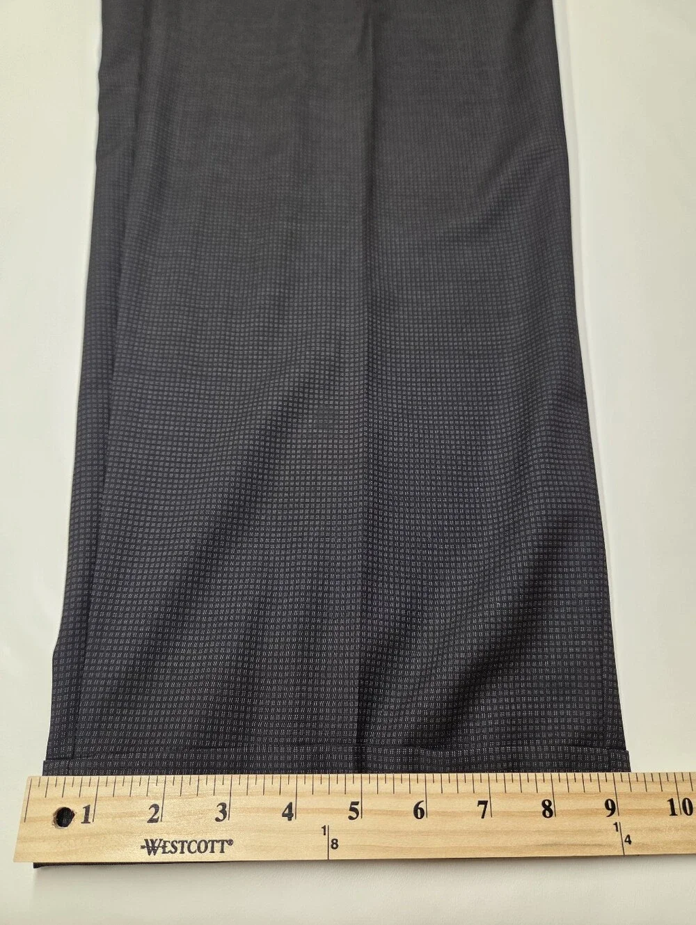 Zanella for Nordstrom Duncan Mens 38W Black Micro Check Wool Pleated Pants
